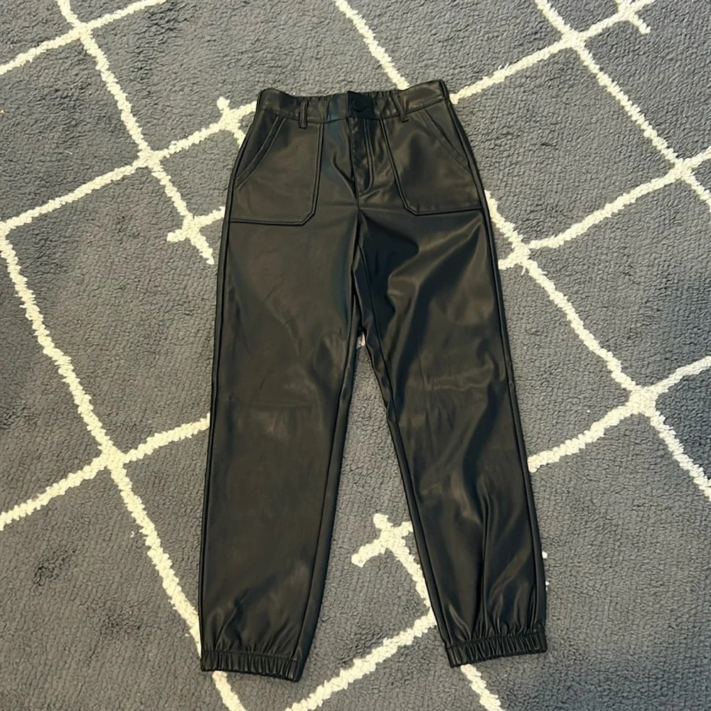 Kendall and Kylie Leather Jogger Pant
